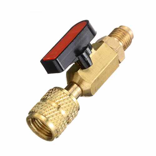 3Pcs Brass R410A Refrigerant Straight Ball Valves AC Chargin - 图1