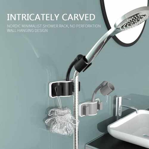 60&deg; Shower Head Holder Adjustable Self-Adhesive Shower H - 图1