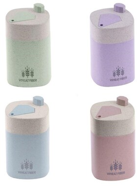 Wheat Straw Automatic Toothpick Holder Container Table Tooth