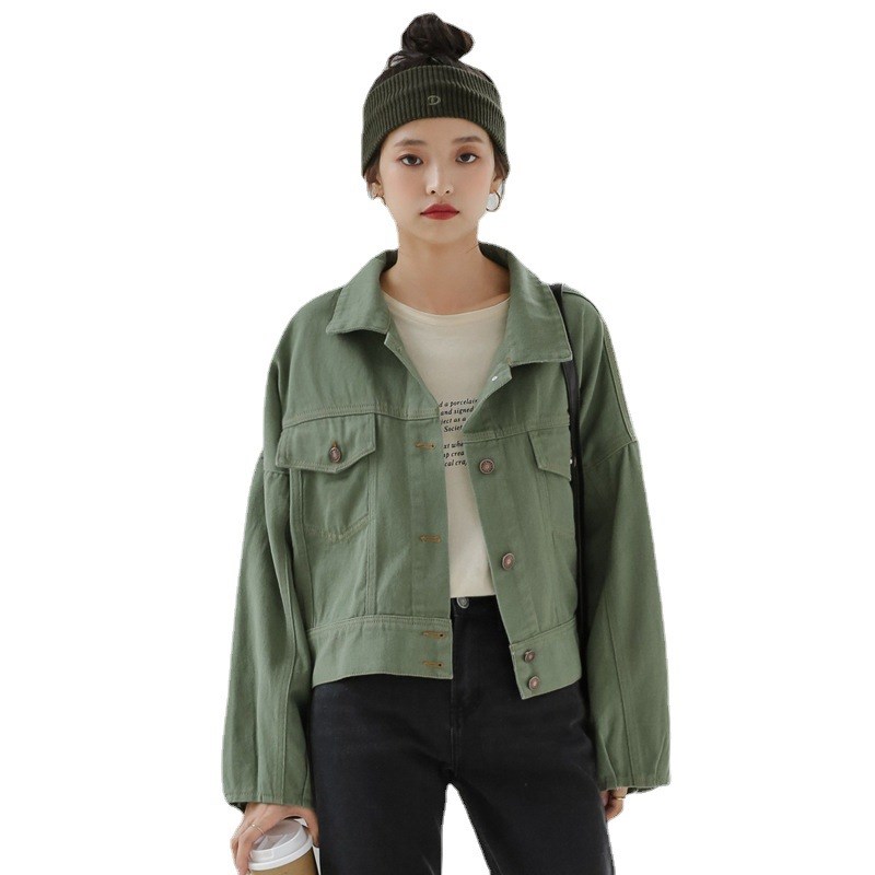 Car jacket jacket loose versatile short jean jacket female t - 图3