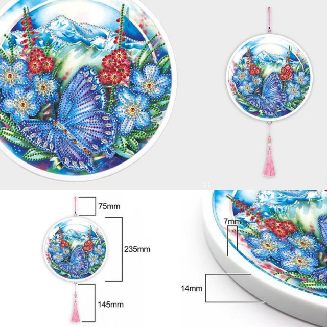 5D DIY Diamond Painting Hanging Ornament Tassel Round Specia - 图0