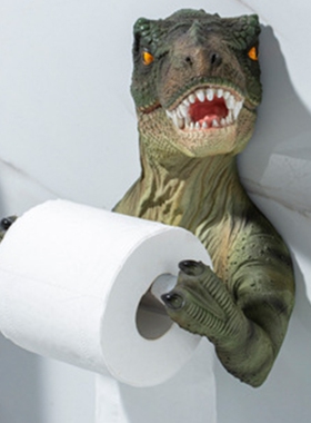 D Dinosaur Roll Paper Holder Wall-mounted Toilet Paper Rack