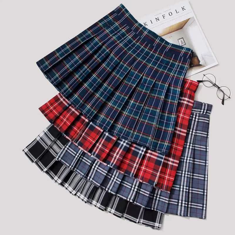 FESTY KARY Fashion Women High Waist Pleated Skirt 2021 Y2K S - 图0