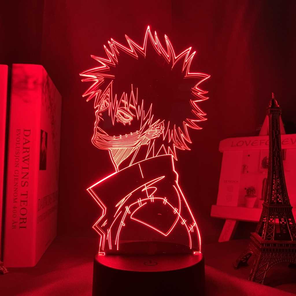 Acrylic d Lamp Anime My Hero Academia Dabi Led Light for Be-图0