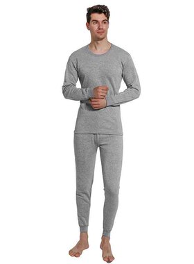 Solid Set Men Winter Thermal Underwear Men Warm Underwear Se