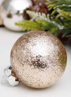 0pcs 6cm Christmas Balls Decoration Gold Transparent Hangin