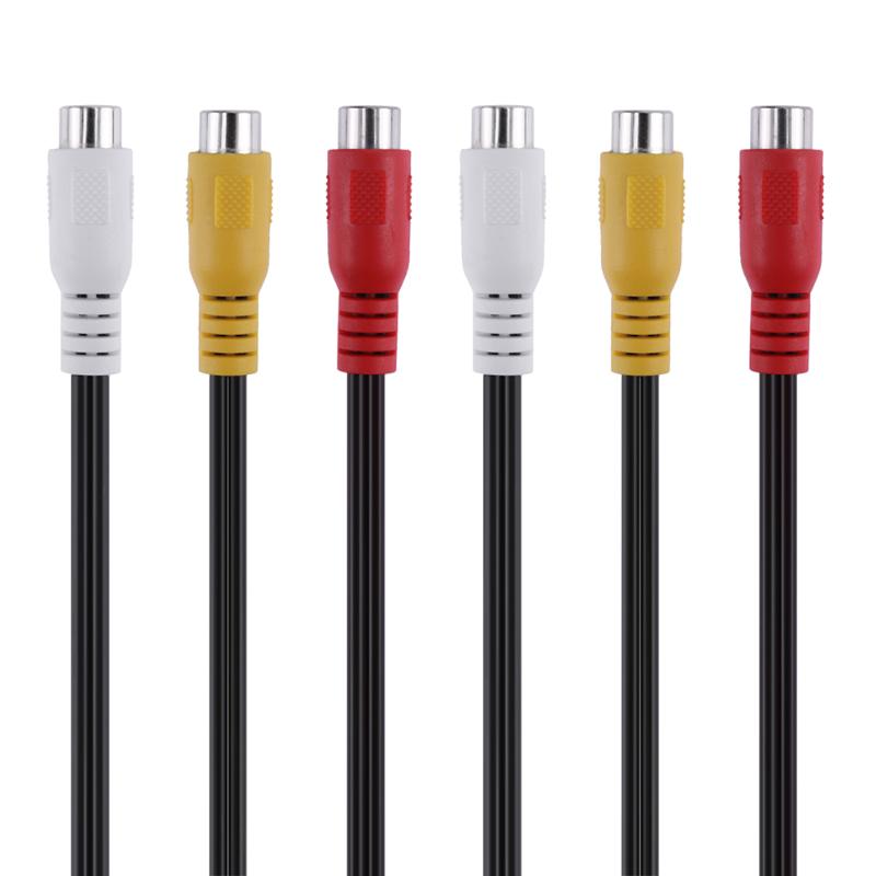 25 cm RCA Mannelijke Jack naar 6RCA Vrouwelijke Plug Splitt - 图0