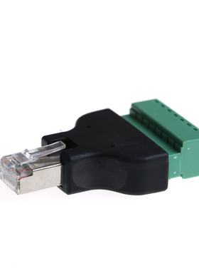 Ethernet RJ45 Male To 8-Pin Screw Terminal Connector Adapter