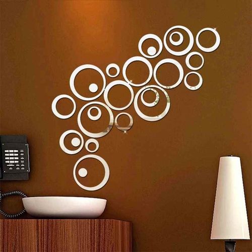 24pcs d diy wall sticker decoration mirror wall stickers fo-图1