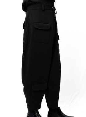 Men	s Casual Pants Capris oval tapered Harem Pants low cr