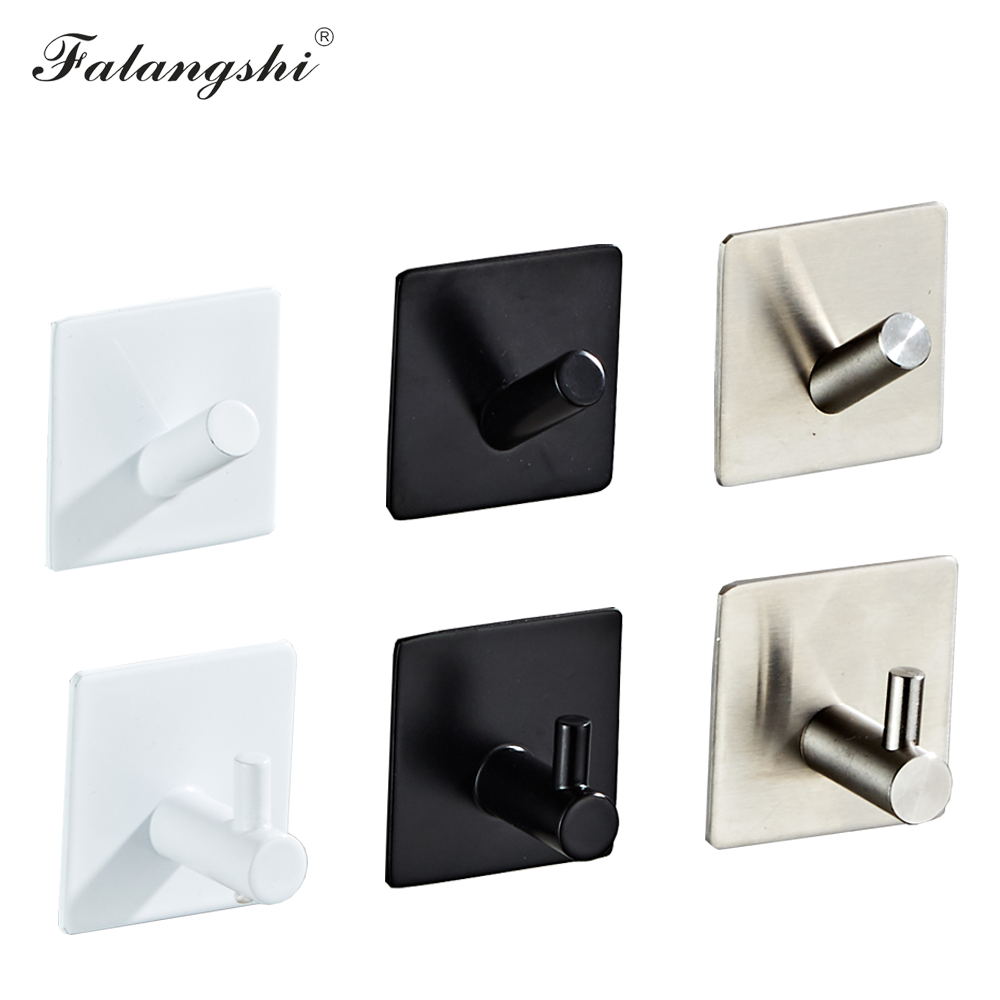 Bathroom Accessories Wall Hooks Stainless Steel 3M Sticker A - 图2