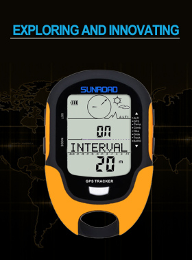 SUNROAD GPS Navigation Tracker Sport Digital Watch Army Hou