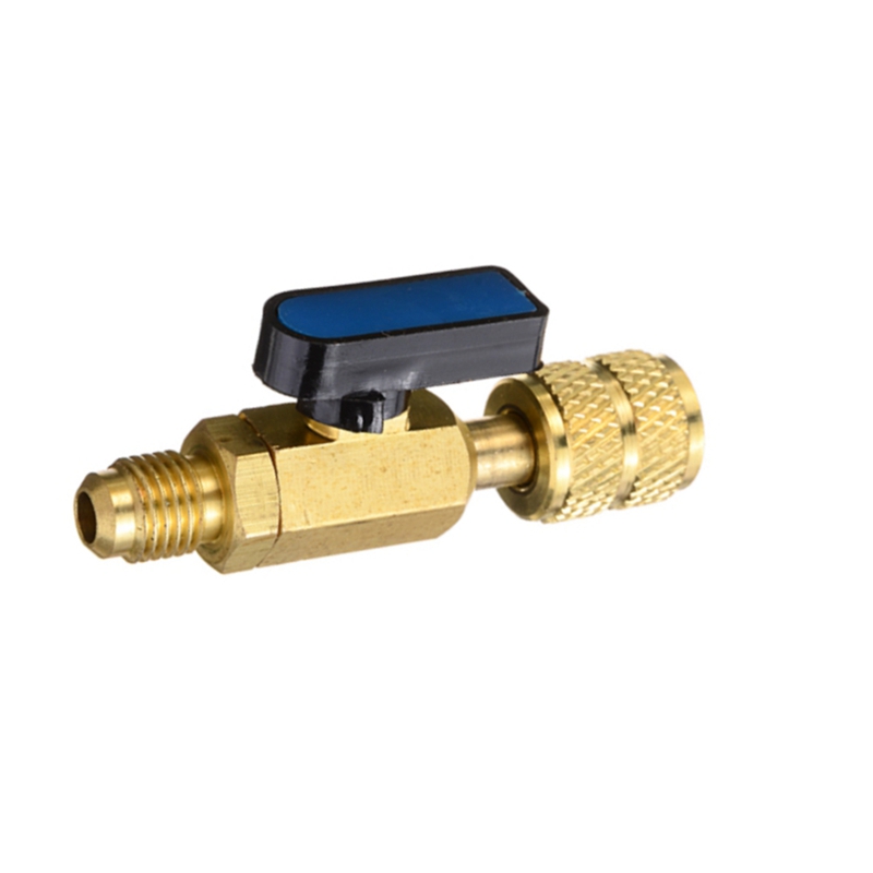 3Pcs Brass R410A Refrigerant Straight Ball Valves AC Chargin - 图0