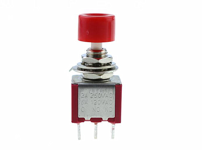 5pcs AC 2A/250V 5A/120V 6 Pin DPDT Momentary Push Button Swi - 图0