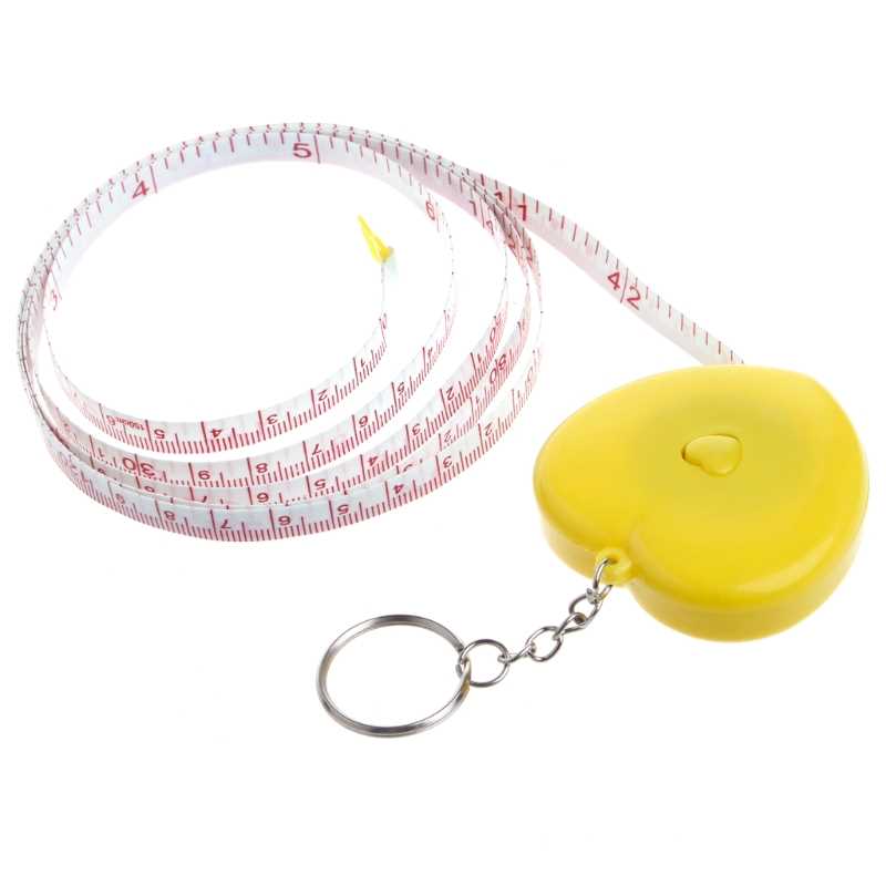 U50A Keychain Portable Retractable Ruler Heart-shaped Tape M-图1