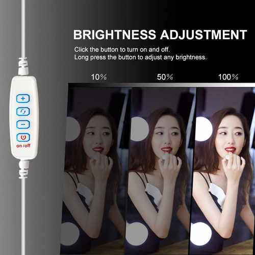 14 Detachable Bulbs LED Professional Makeup Mirror Light USB - 图0