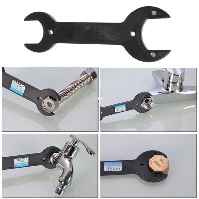 Faucet wrench Double Headed Stay Open Wrench Double End Span-图0