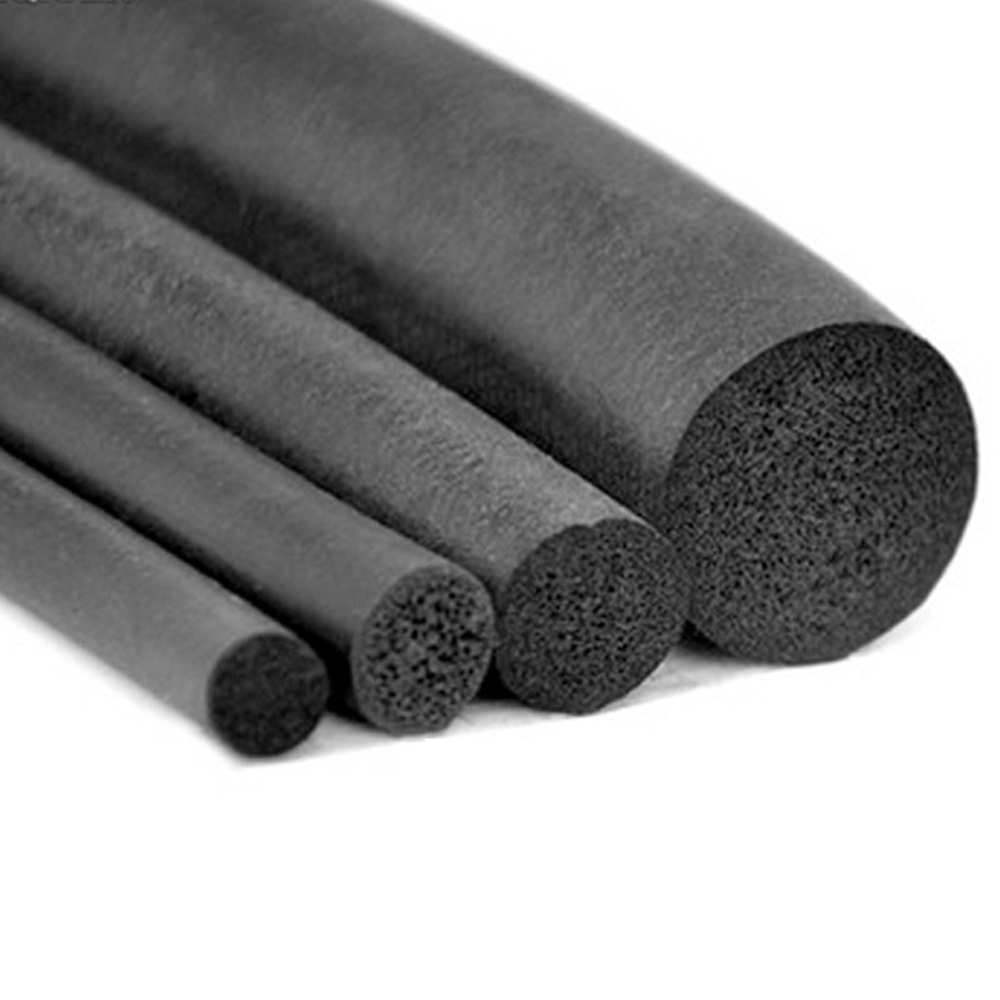 Round Sponge Cord Black Foam EPDM Rubber Gasket Trim Seal Di - 图1