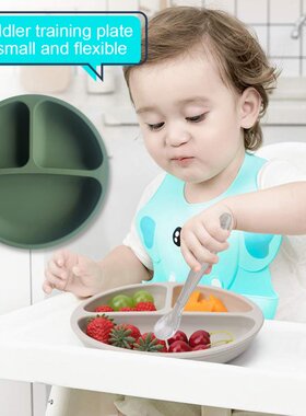 Silicone Dining Plate Infant Dinner Dinnerware Toddlers Adul