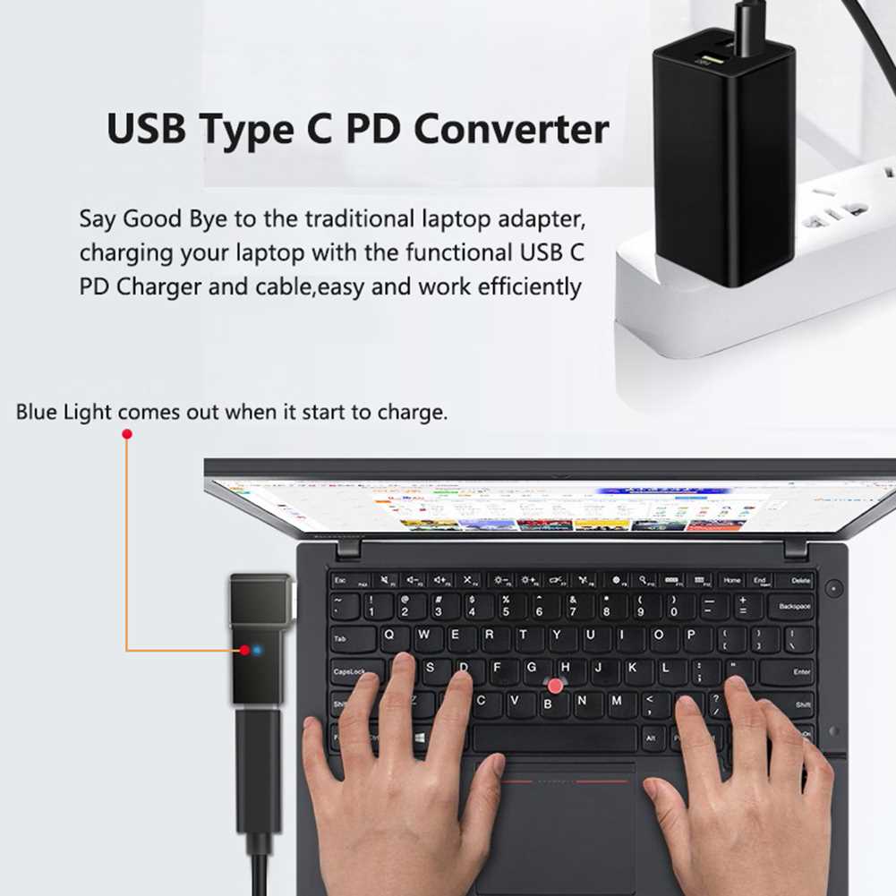 PD 100W Laptop Power Charger Supply Adapter Connector USB Ty - 图1