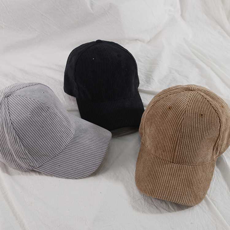 New Spring Summer Women Corduroy Cap Embroidery Baseball Hat - 图1