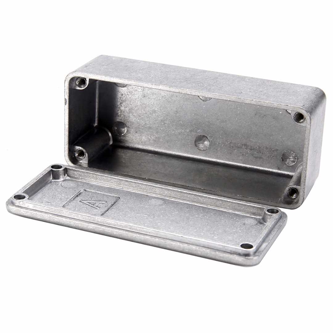 1pc Silver 1590A Aluminium Enclosure Box Hammond Diecast Sto - 图2