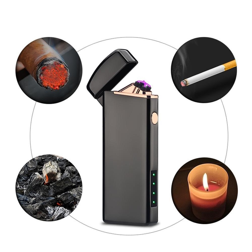 sb Rechargeable Electric Lighter Dual Arc Windproof Cigar Li - 图3