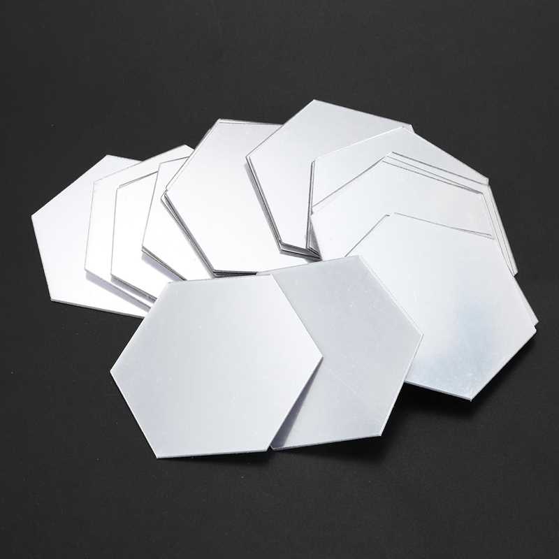 24pcs Wall Mirrors/Mirror Wall Stickers/Hexagon Mirror Decor-图0