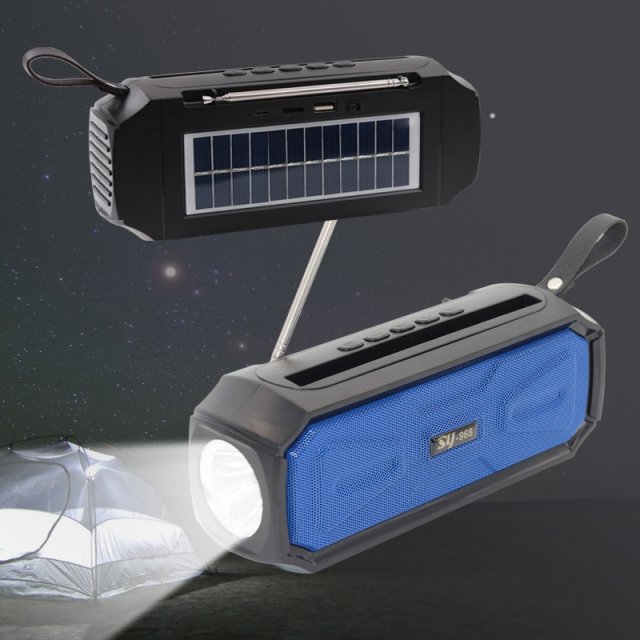 Portable Bluetooth-compatible Speaker with Solar Auto Charin - 图3