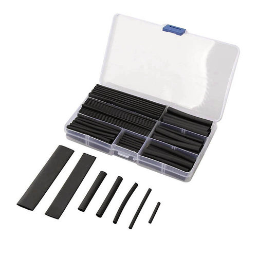 160Pcs Black 2:1 Heat Shrink Tubing Tube Cable Sleeving Wire-图1