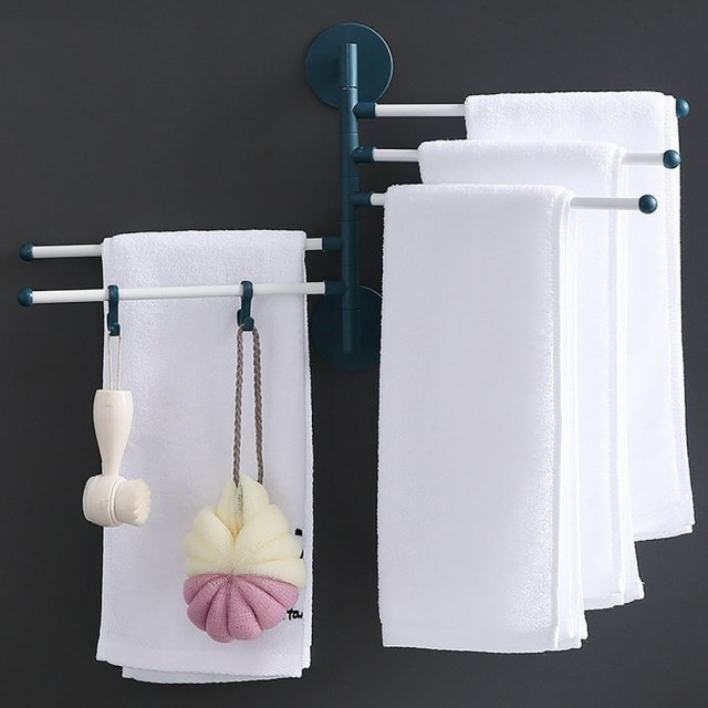 1pc Towel Rack Rotating Bath Rail Hanger Undefined Towel Hol-图2