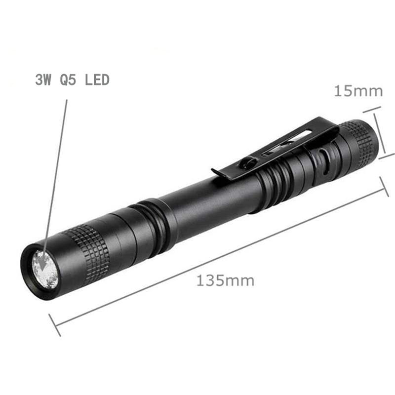 GM 365nm 3W LED UV Penlight Mini UV LED Pen Light With Clip - 图0