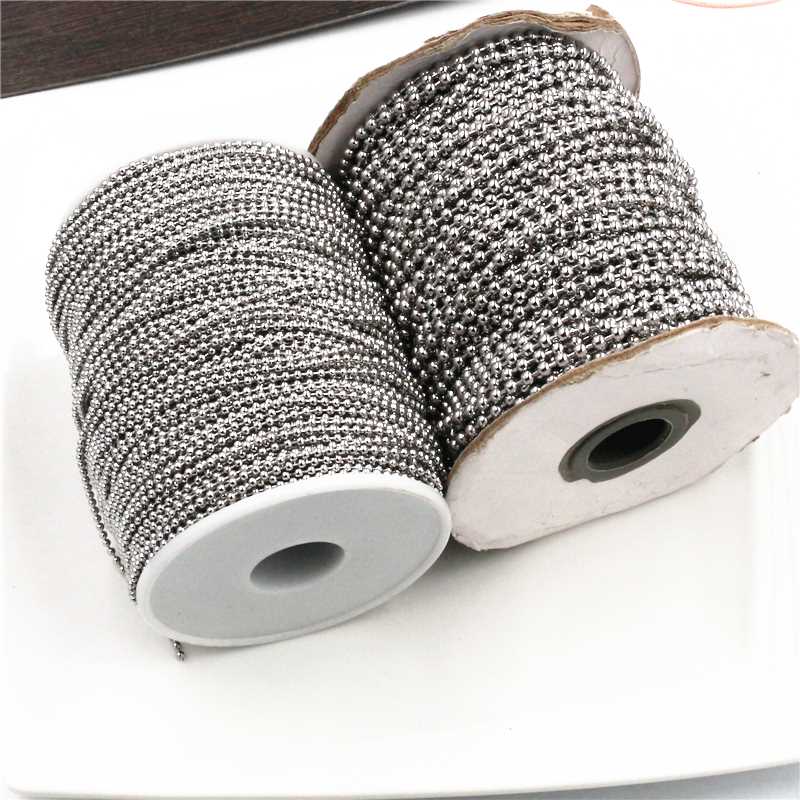 5 Meters/Lot 1.5/2.0/2.4/3.0mm Beed Ball Stainless Steel B - 图3