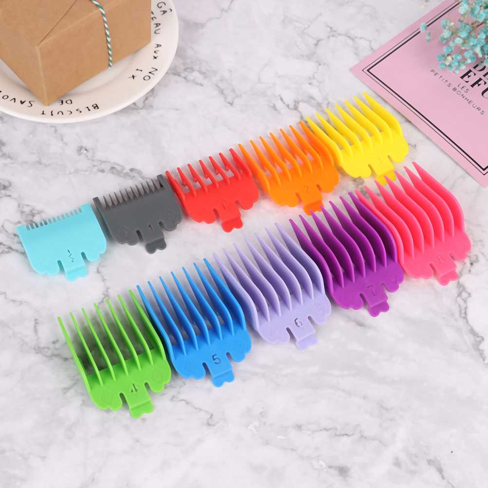 10pcs/set Barber Shop Styling Comb Sets Clipper Hair Limit C-图0