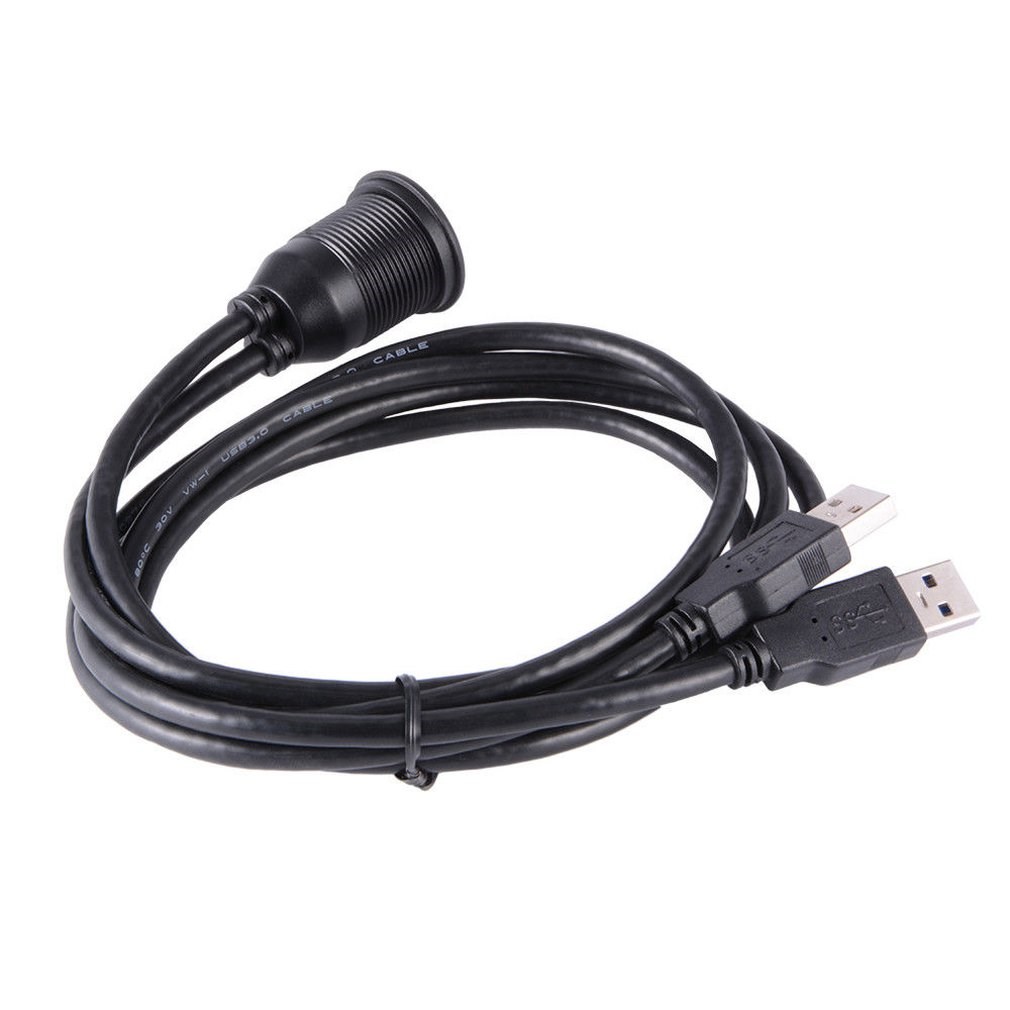 2 USB3.0 Ports MALE TO 2 FEMALE Extension cable Car Dash Pa - 图3