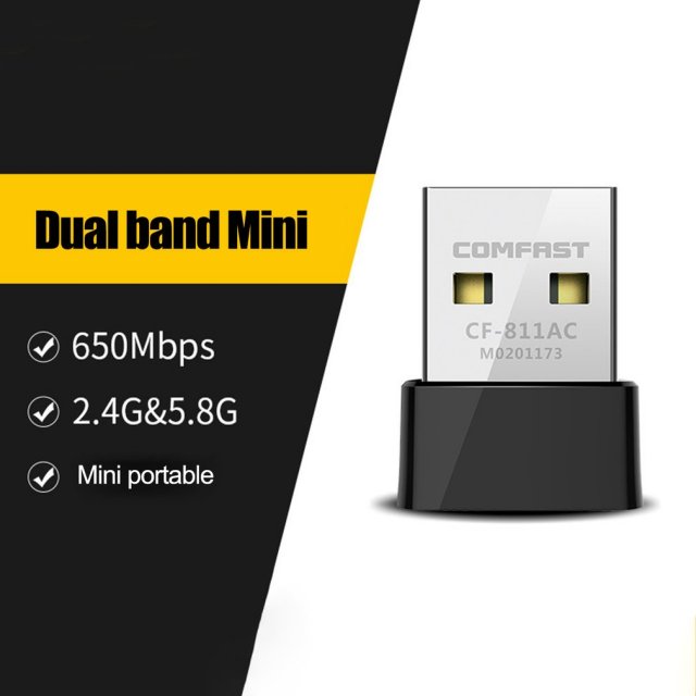 Wifi Adapter 650Mbps 5Ghz USB Dual Band CF-811AC Wifi Antenn - 图1