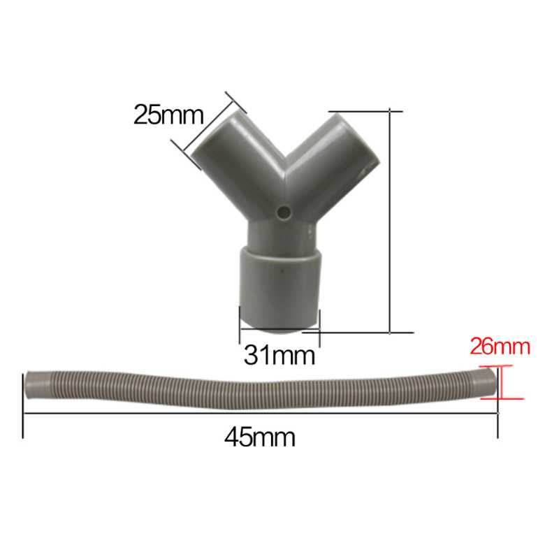 Talea pp material Drain hose joint Multifuntion tee piece S - 图0