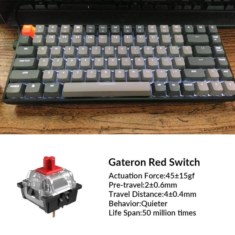 Keychron K2 A V2 Bluetooth Mechanical Keyboard w/ Gateron R - 图1