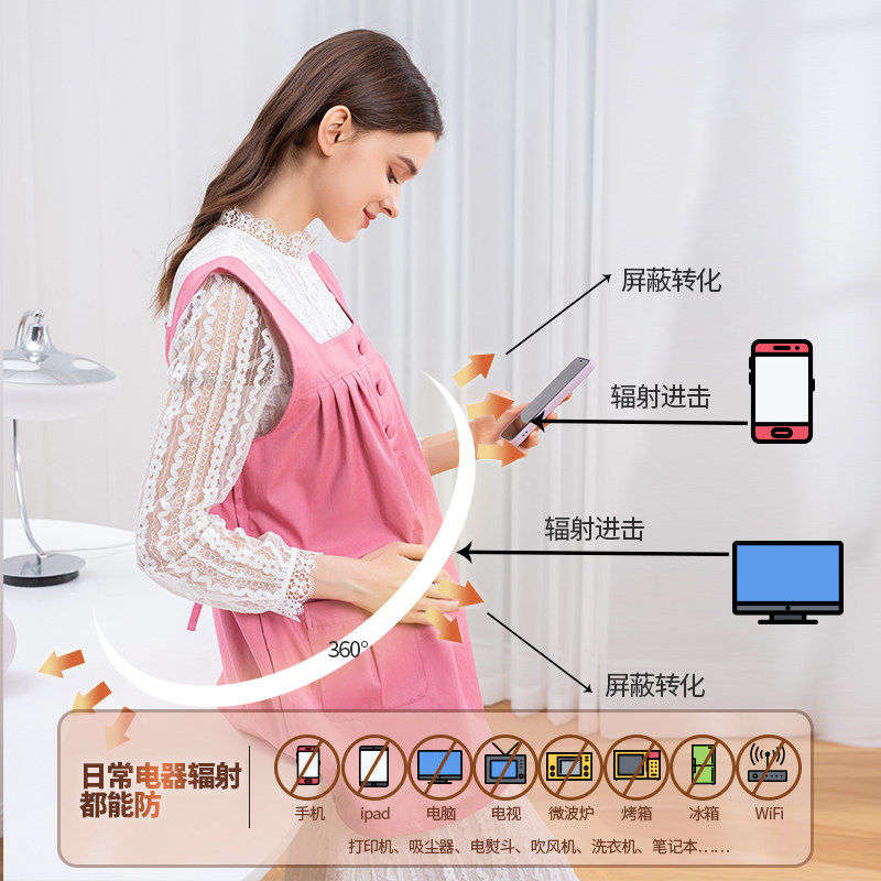 防辐射服孕妇装肚兜怀孕期衣服女马甲上班族电脑内外穿隐形防护服,淘宝优惠券,粉丝福利购,淘宝优惠卷