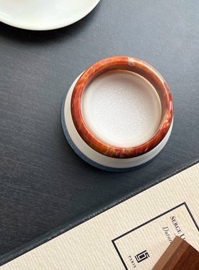 珊瑚化石菊花石水晶手镯小圈口