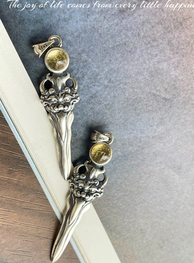 库存好工艺天然925纯银天铁陨石禄存年兽个性男款水晶吊坠现货实