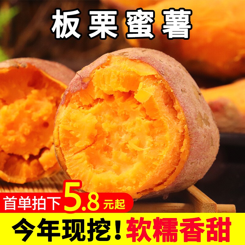 新鲜板栗薯沙地蜜薯糖心9斤5番薯 百泰源番薯