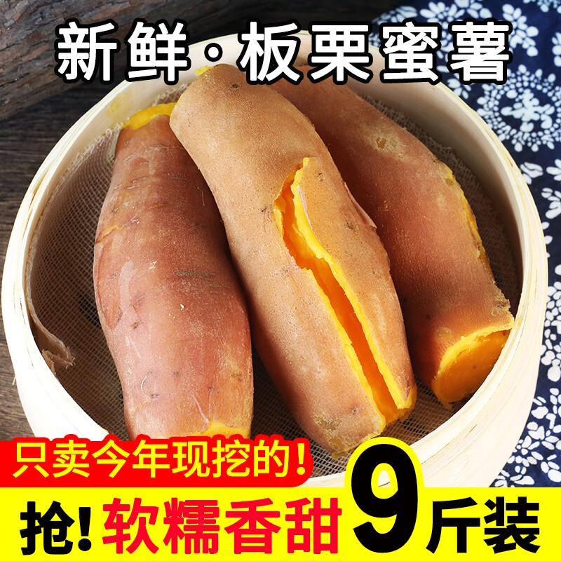 新鲜板栗红薯9斤沙地红蜜薯糖心甜 百泰源番薯