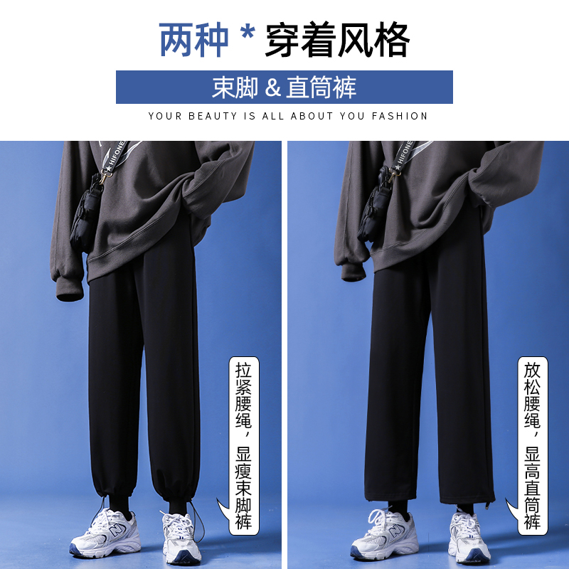 灰色运动裤女宽松束脚秋冬季 新款加绒外穿休闲裤显瘦工装裤子 2020 灰色运动裤女宽松束脚秋冬季 新款加绒外穿休闲裤显瘦工装裤子 2020