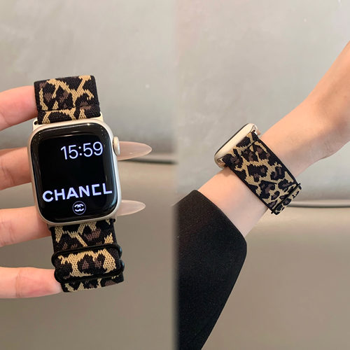 适用苹果手表iwatch10表带弹力编织豹纹回环applewatch98运动舒适 - 图2