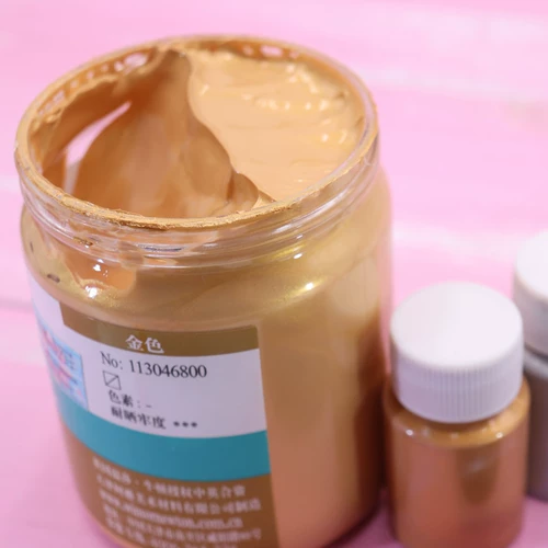 Глина, тара, пигментированный сверхлегкий акрил, 20 мл, золото и серебро