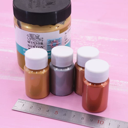 Глина, тара, пигментированный сверхлегкий акрил, 20 мл, золото и серебро