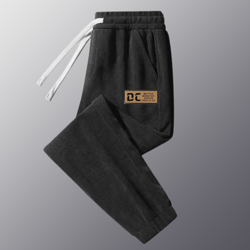 休闲裤子男2025秋冬新款束口宽松灯芯绒卫裤加绒保暖哈伦运动长裤 - 图2