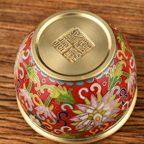 程老师正宗景泰蓝老货如意缸北京特色家居装饰工艺品铜胎珐琅摆件 - 图2