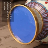 程老师 Аутентичный Пекин, представленная ремесленником Cross -Blue Tolume Crabled Lotus Plum Plum Bottle Buitle Business Gifts Home Swing